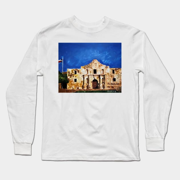 Texas Alamo Long Sleeve T-Shirt by gjspring